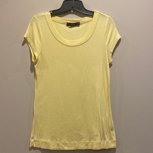 The Limited yellow scoop neck fitted t-shirt